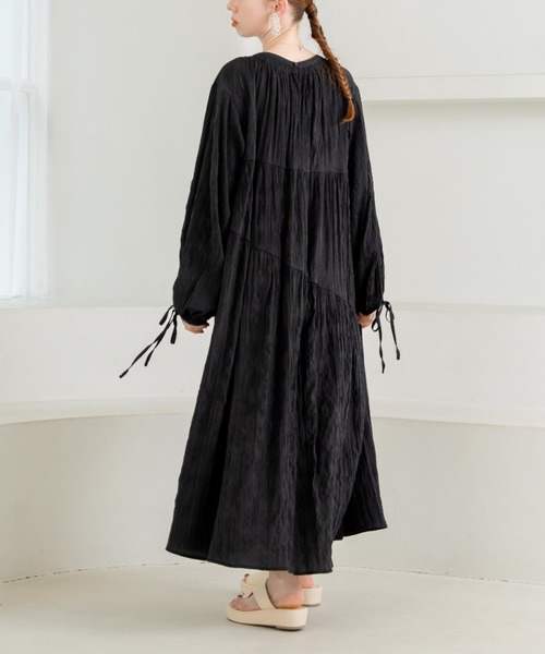 「hinari」 長袖ワンピース SMALL ナチュラル レディース_画像5