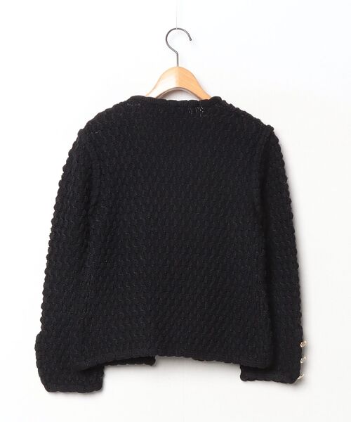 【期間限定】CHANEL ブラック 透かし編みカーディガン 38 ココマーク CHANEL（シャネル） ココボタン 透かし編み カーディガン - ブラック