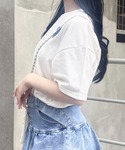 tシャツ 半袖 バックハートラメチュニックTシ...の詳細画像4