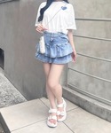 tシャツ 半袖 バックハートラメチュニックTシ...の詳細画像5