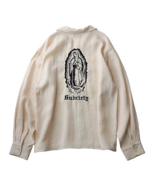 「Subciety」 長袖シャツ LARGE ホワイト メンズ_画像2