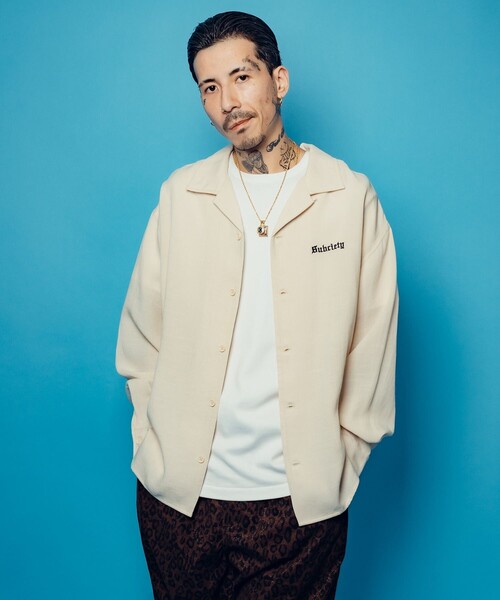 「Subciety」 長袖シャツ LARGE ホワイト メンズ_画像3