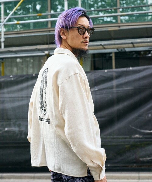 「Subciety」 長袖シャツ LARGE ホワイト メンズ_画像8