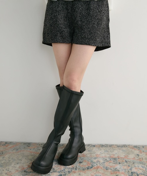 ロング ブーツ 極美脚ストレッチロングブーツ レディース