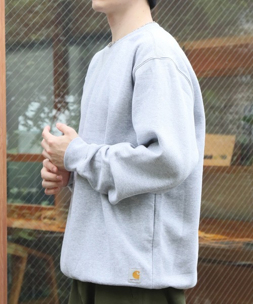 Carhartt グレー クルーネック トレーナー M Carhartt（カーハート） トレーナー スウェット 裏起毛 「Carhartt