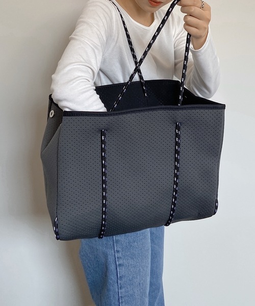 shopnikoniko トートバッグ ネオプレン 大容量 レディース