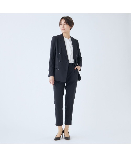 SUIT SELECT スーツ 「セットアップ対応」洗える6釦ダブル
