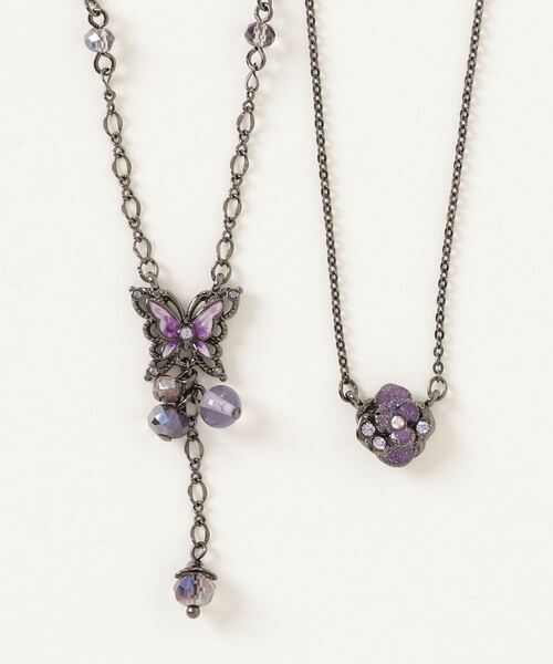 ANNA SUI（アナスイ） ネックレス 蝶 バラモチーフ 2点セット
