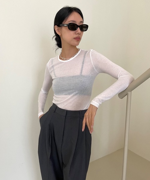 「Didot.showroom」 長袖シャツ FREE ベージュ レディース Didot.showroom 「Didot.showroom」 長袖カットソー FREE サンド