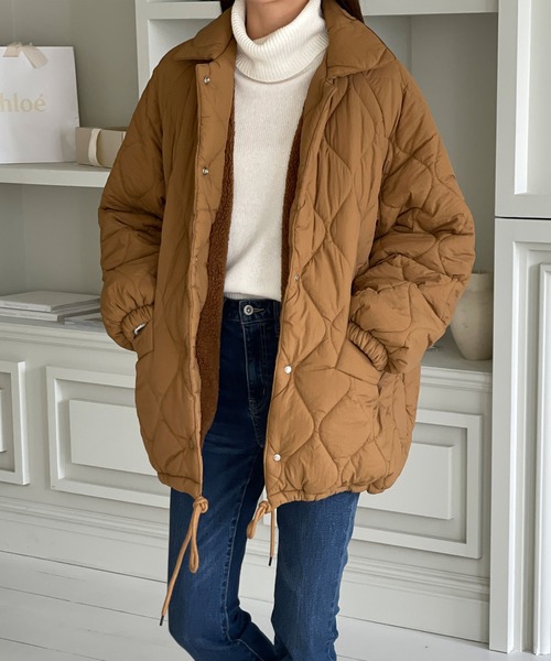 ★o 未使用 ダウンコート ペイズリー 総柄 ガウン キルティング ショール Girly Doll（ガーリードール） ダウンコート ダウンジャケット