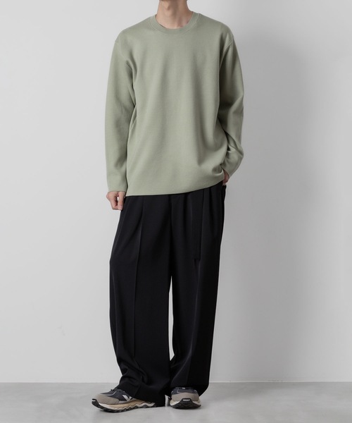 ATTACHMENT セーター ニット ウール×ポリエステル ダブルフェイス