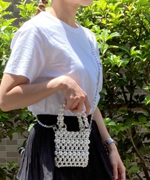 ビーズハンドバック ハンドバッグ 2wayビーズ編みミニハンドバッグ : ZOZOTOWN Yahoo