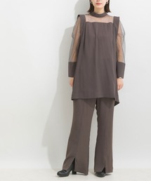 2点セット(チュニックとジレ) 楽天市場】【小倉優子さん着用】【新色追加】バックフレア