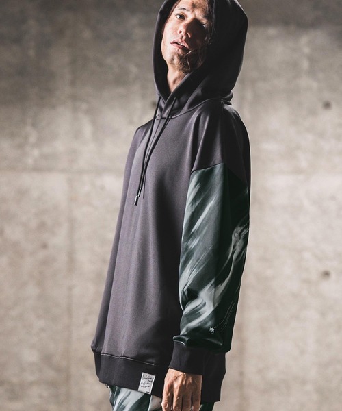 ballaholic 3 tone hoodie ナイロンパーカー L ballaholic 3 tone hoodie ナイロンパーカー L