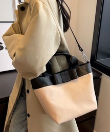 florist トートバッグ 「2WAY/3WAY」配色リボンが大人かわいいデイリー 