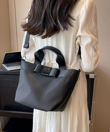 florist トートバッグ 「2WAY/3WAY」配色リボンが大人かわいいデイリー 