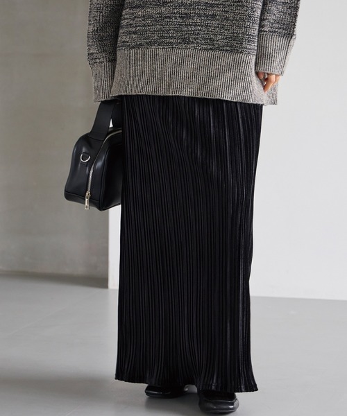 René basic スカート 黒　ベロア　/to be chic,foxey René basic スカート 黒 ベロア /to be chic,foxey