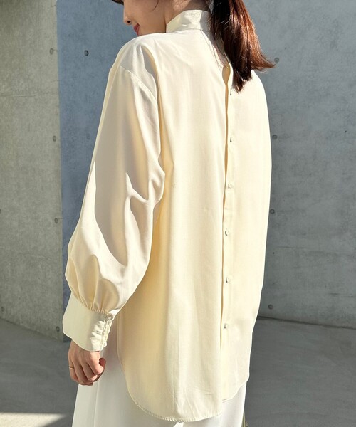 ブラウス シャツ 「洗える/UVケア/吸放湿性」シルクストレッチ ハイネックブラウス レディース UNFILO ブラウス シャツ 「洗える/UVケア/イージーケア