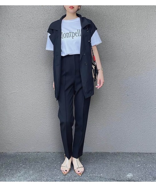 ベスト ジレ バックバルーンギャザードロストジレ レディース Emma Taylor ベスト ジレ バックバルーンギャザードロストジレ