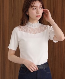 FUNALIVE（ファンアライブ） tシャツ 半袖 レース使いハイネック半袖T