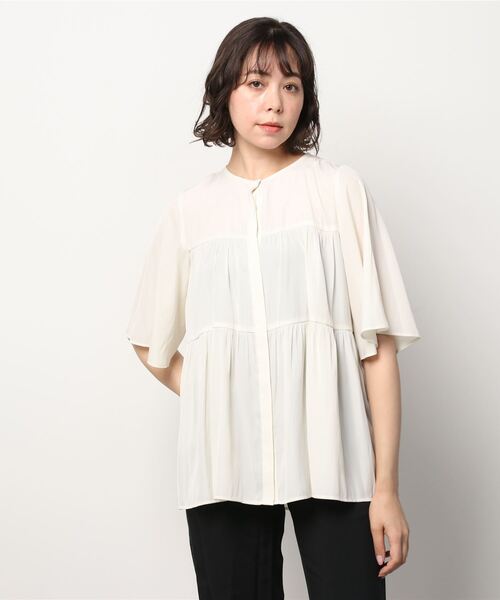 「UNITED ARROWS」 半袖ブラウス FREE ナチュラル レディース UNITED ARROWS 「UNITED ARROWS」 半袖ブラウス FREE ホワイト