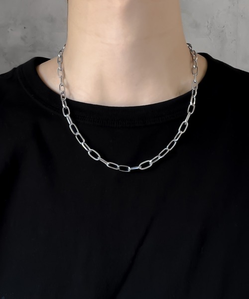 chigo　オーバルチェーンネックレス SBG by 7JEWELRY ネックレス SBG オーバルチェーンネックレス メンズ