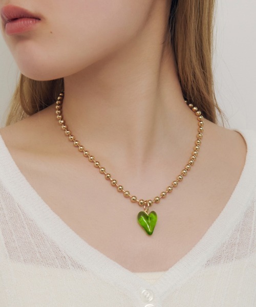 GOLDY（ゴールディ） ネックレス ボール チェーン ガミー ハート