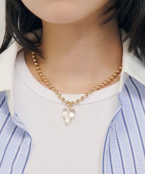 K18 フラワー✖️ハート　ボールチェーンネックレス K18 フラワー✖️ハート ボールチェーンネックレス FREAK'S STORE