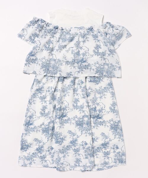 Fish & Kids マルチフラワーとストロベリー ワンピース FISH & KIDS〛 MULTIFLOWERS AND STRAWBERRY DRESS (Kids