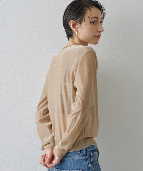 Whim Gazette カーディガン 「GEMINI」ジャガードラメ