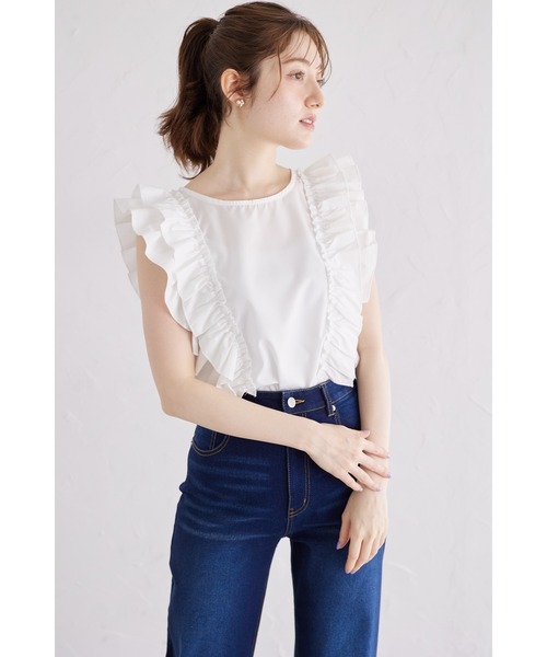 ブラウス シャツ サイドフリルブラウス レディース tocco closet ブラウス シャツ サイドフリルブラウス レディース