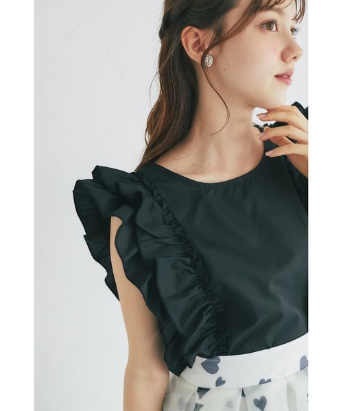 ブラウス シャツ サイドフリルブラウス レディース Tiara ブラウス シャツ サイドフリルブラウス レディース