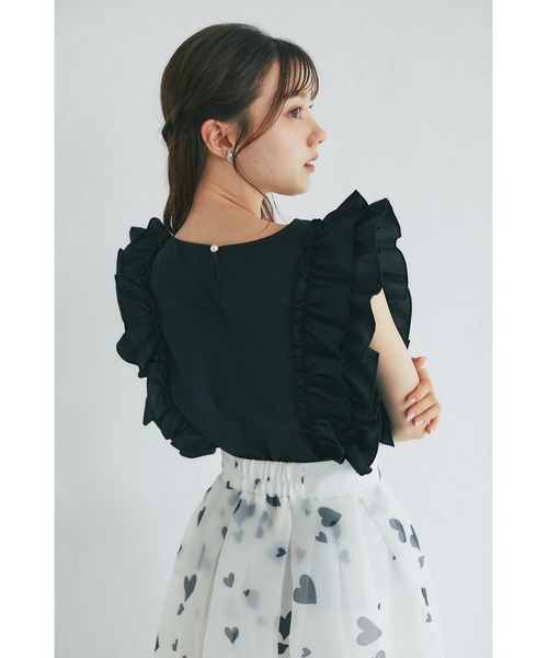 ブラウス シャツ 「再入荷」クロップドフリルブラウス レディース jouetie ブラウス シャツ 「再入荷」クロップドフリルブラウス
