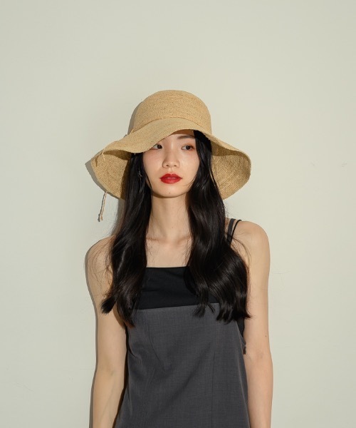 NEUNA 帽子 ハット モチーフストローハット レディース