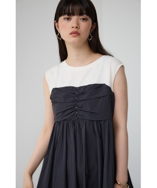 AZUL BY MOUSSY タンクトップ ノースリーブ ギャザービスチェ