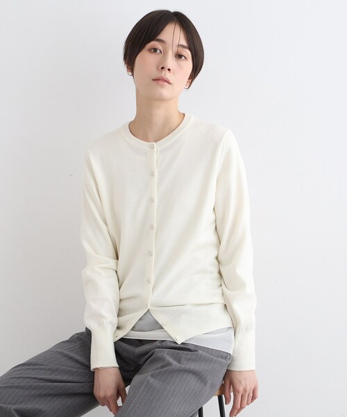 INDIVI（インディヴィ） カーディガン 「ウール100%/アンサンブル可