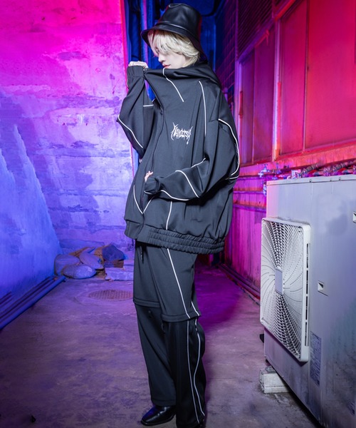 Amilige（アミリージュ） パーカー NAMETSUBAコラボジャージブルゾン