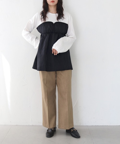 tシャツ 「vingtrois」ビスチェドッキングトップス レディース HER CLOSET tシャツ 「vingtrois」ビスチェドッキングトップス
