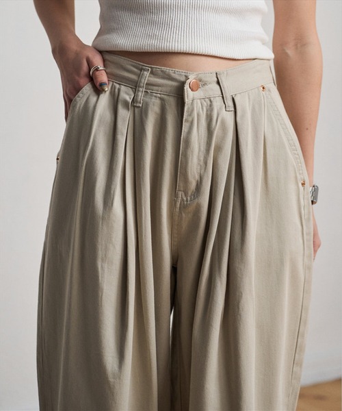 SUWDEE ワイドパンツ チノパン loose chino pants レディース