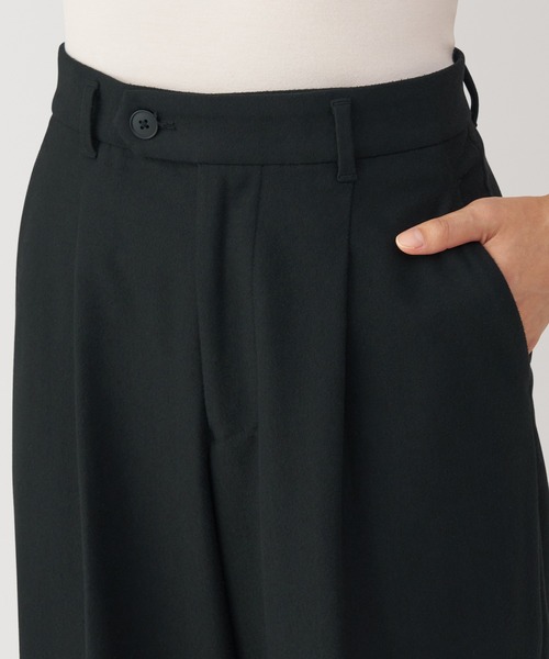 新品未使用 タグ付き ムータマリン ストレッチ タックワイドパンツ ７ XL 無印良品（MUJI） パンツ ストレッチ起毛タックパンツ レディース