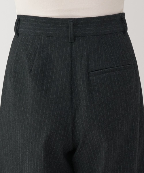 無印良品（MUJI） パンツ 婦人 ストレッチ起毛タックワイドパンツ