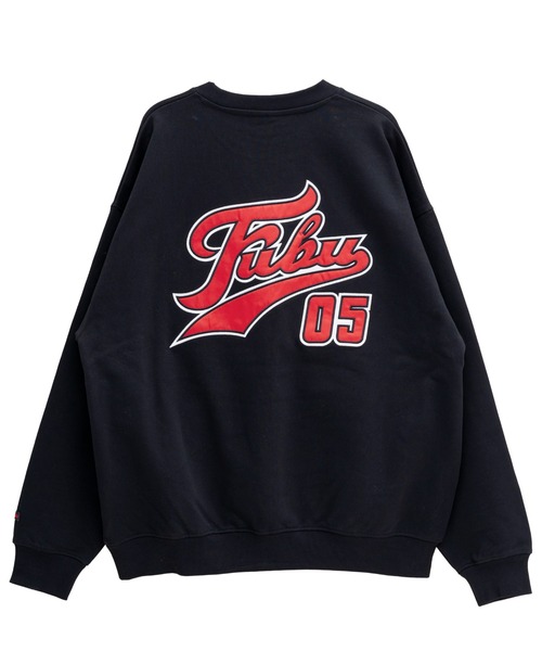 FUBU フブ ロゴ刺繍トレーナースウェット ブラック M FUBU トレーナー スウェット フブ ブランド クラシック ロゴ