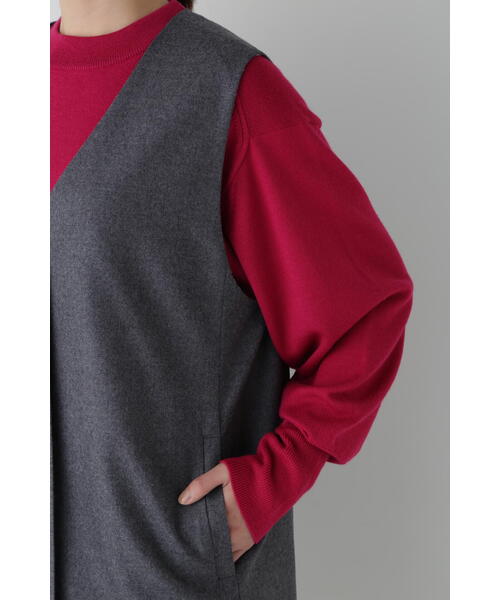 human woman（ヒューマンウーマン） ワンピース ライトフラノジップ