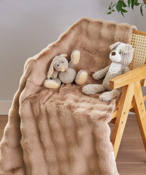 iellio ブランケット ぽこぽこボリュームファー BIGブランケット