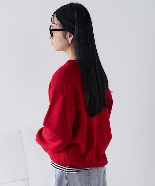 FREAK'S STORE ニット セーター エンブレム クルーネック ニット