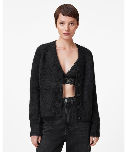 ALLSAINTS カーディガン VORTEX V-NECK RELAXED FIT CARDIGAN