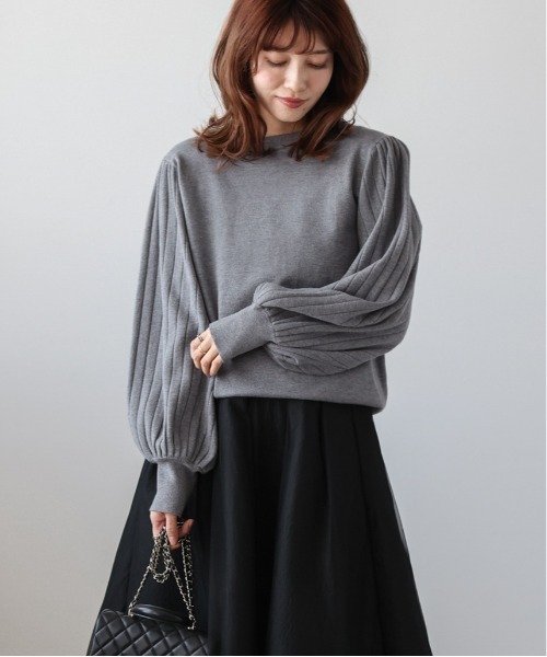 La-gemme（ラジェム） ニット セーター パフスリーブニット レディース