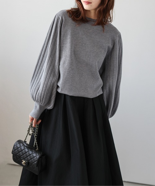 La-gemme（ラジェム） ニット セーター パフスリーブニット レディース