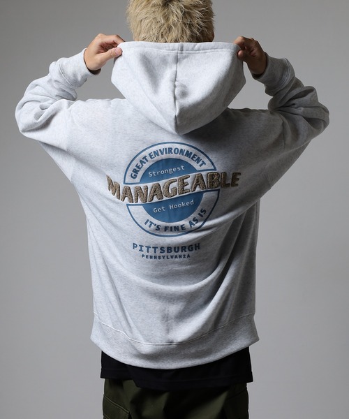 FUNALIVE（ファンアライブ） パーカー サガラ刺繍サークルロゴ裏起毛