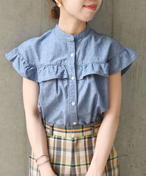 「SHIPS any」 ノースリーブブラウス ONE SIZE ネイビー レディース SHIPS any 「SHIPS any」 ノースリーブブラウス ONE SIZE